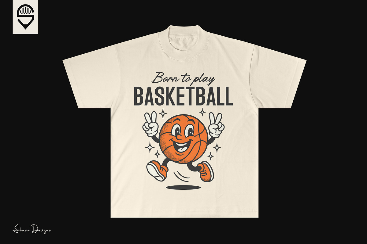 Born To Play Basketball – Retro, a Sport Illustration by shaondesigns (Photo 4 of 4)
