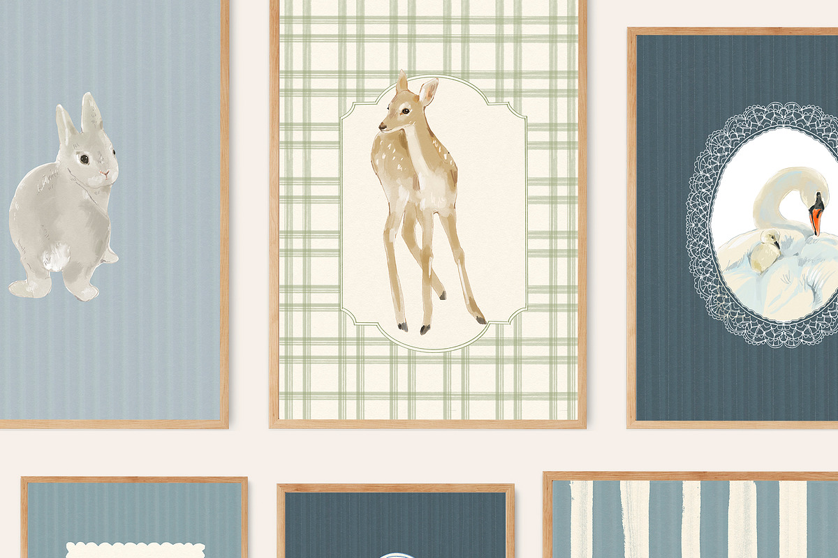 Animals Nursery Wall Art Prints, a Background Graphic by whiteheartdesign (Photo 16 of 17)