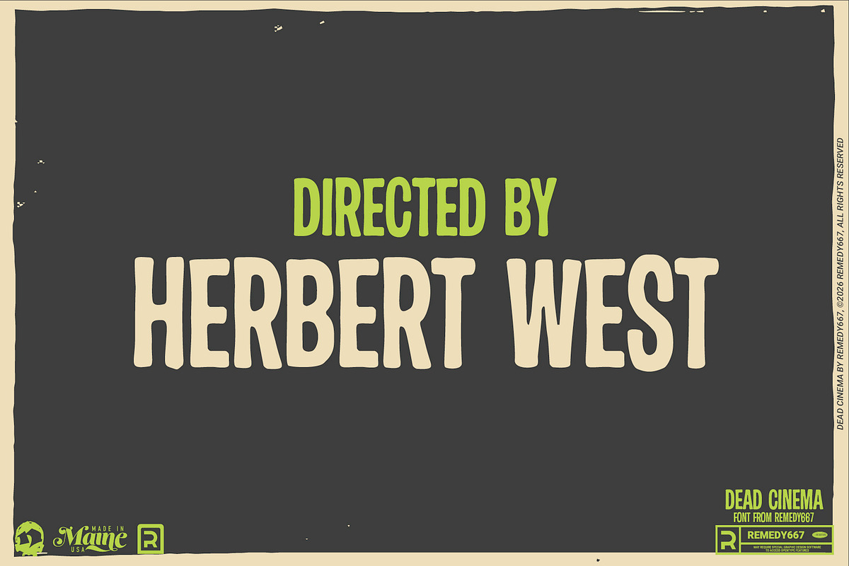 Dead Cinema - Movie Poster Font, a Sans Serif Font by Remedy667 (Photo 3 of 5)