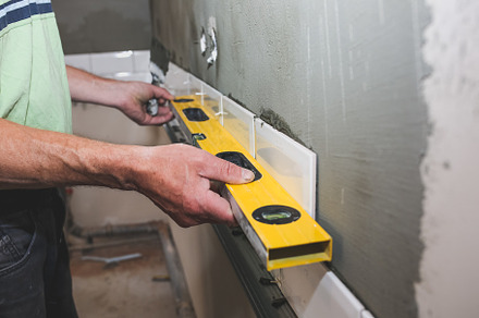 Maintenance repair works renovation containing architecture, bathroom, and