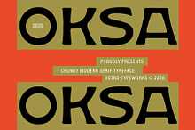 Oksa - Chunky Modern Serif