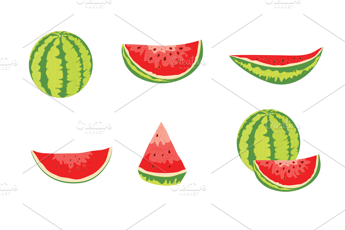 Watermelon on white background., an Object Graphic by Olgaart (Photo 2 of 5)