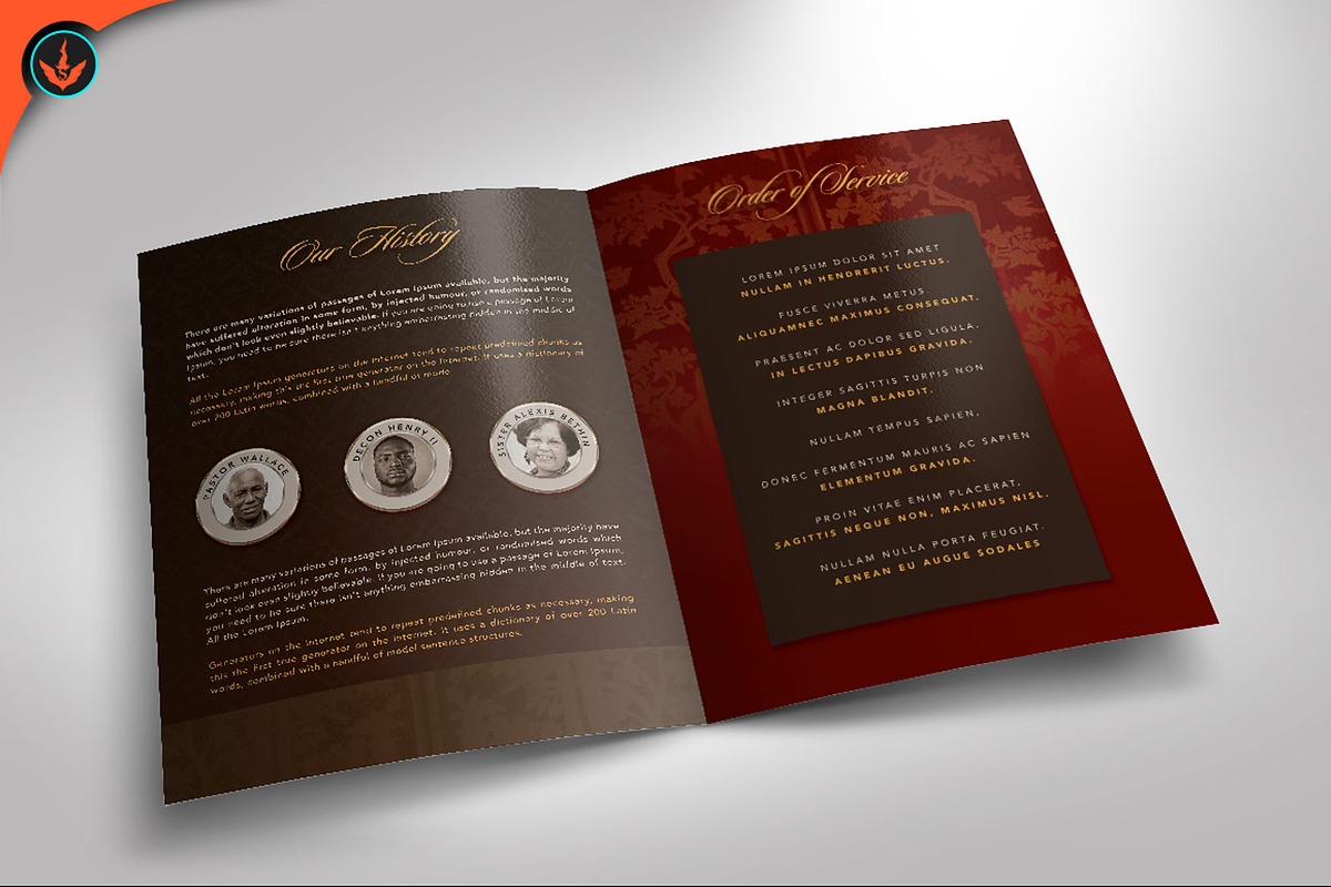 Crimson Pastor's Anniversary Program, a Brochure Template by SeraphimChris (Photo 2 of 6)