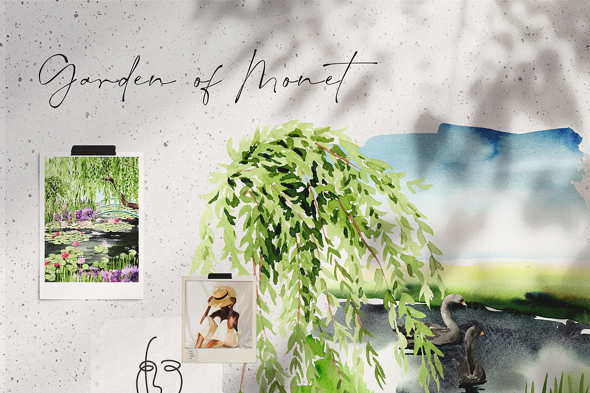 Watercolor - Garden of Monet, an Illustration by Beigetime (Photo 8 of 8)