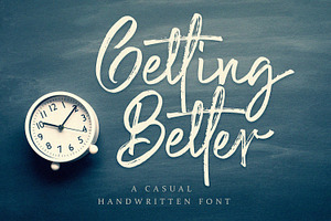 Getting Better - Handwritten Font