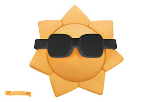 Sun, Vector Icon, Summer Time