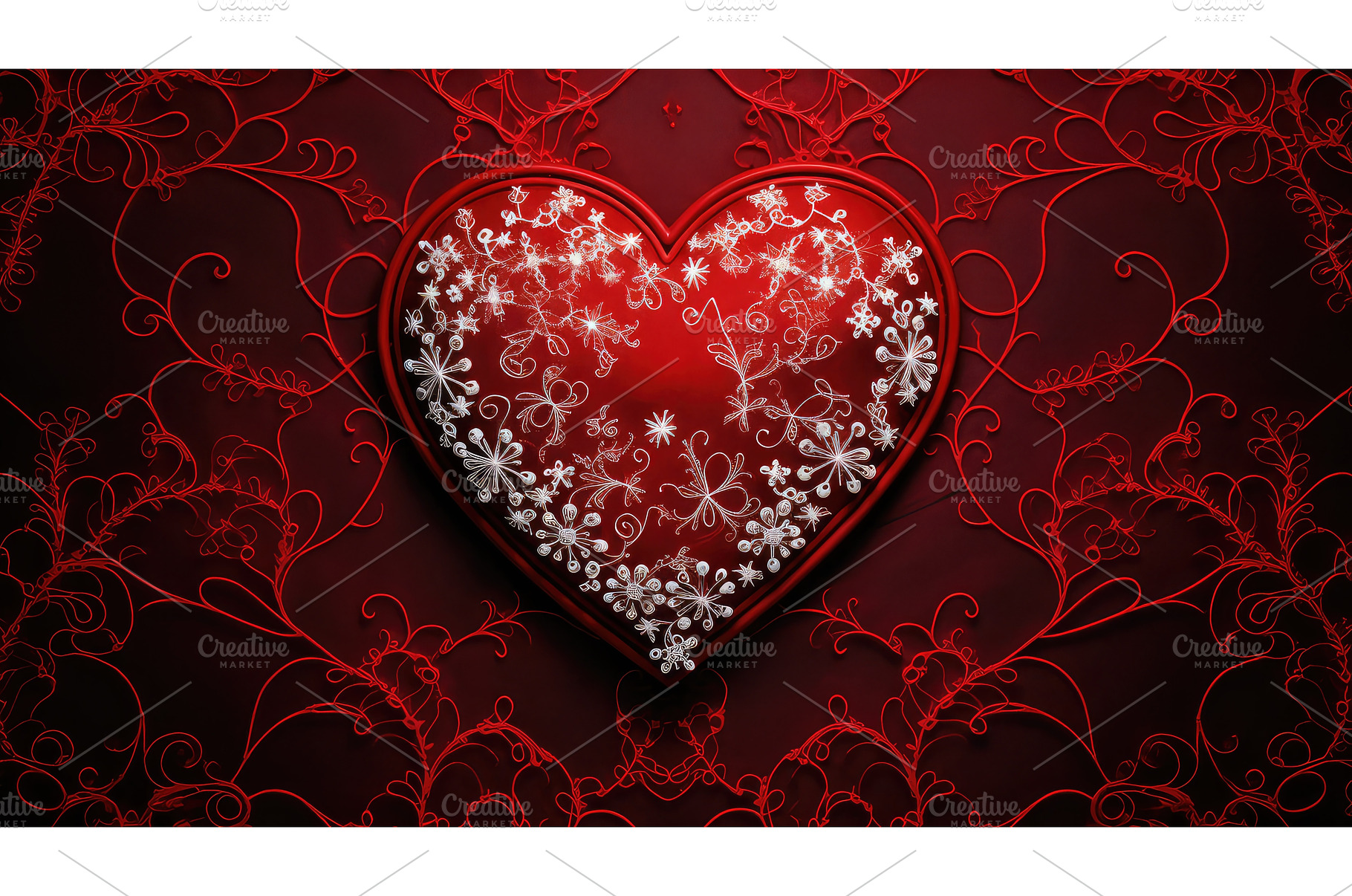 passion red heart background ai, an Abstract Photo by pikepicture