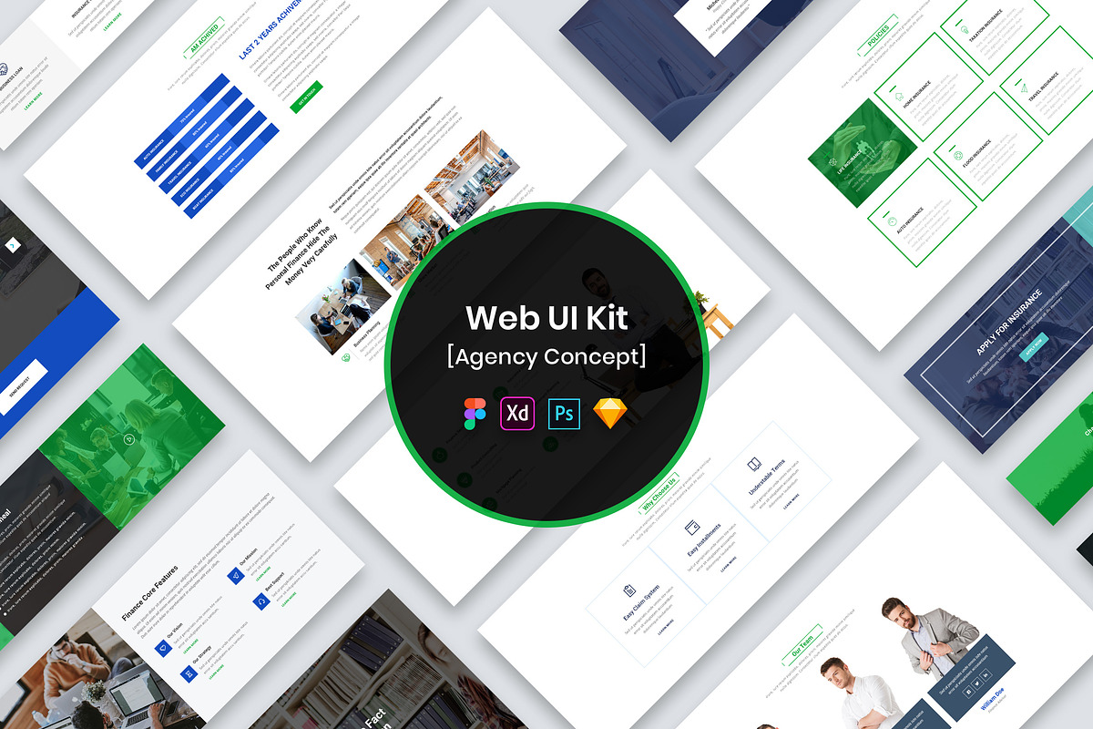 Agency Web UI Kit, an UI Kit Template by 3djagan