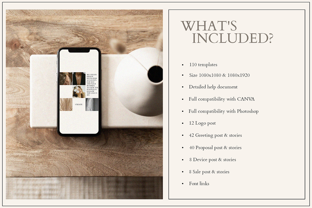 CANVA & PS / Create Your Brand, a Social Media Template by Simple có (Photo 2 of 13)