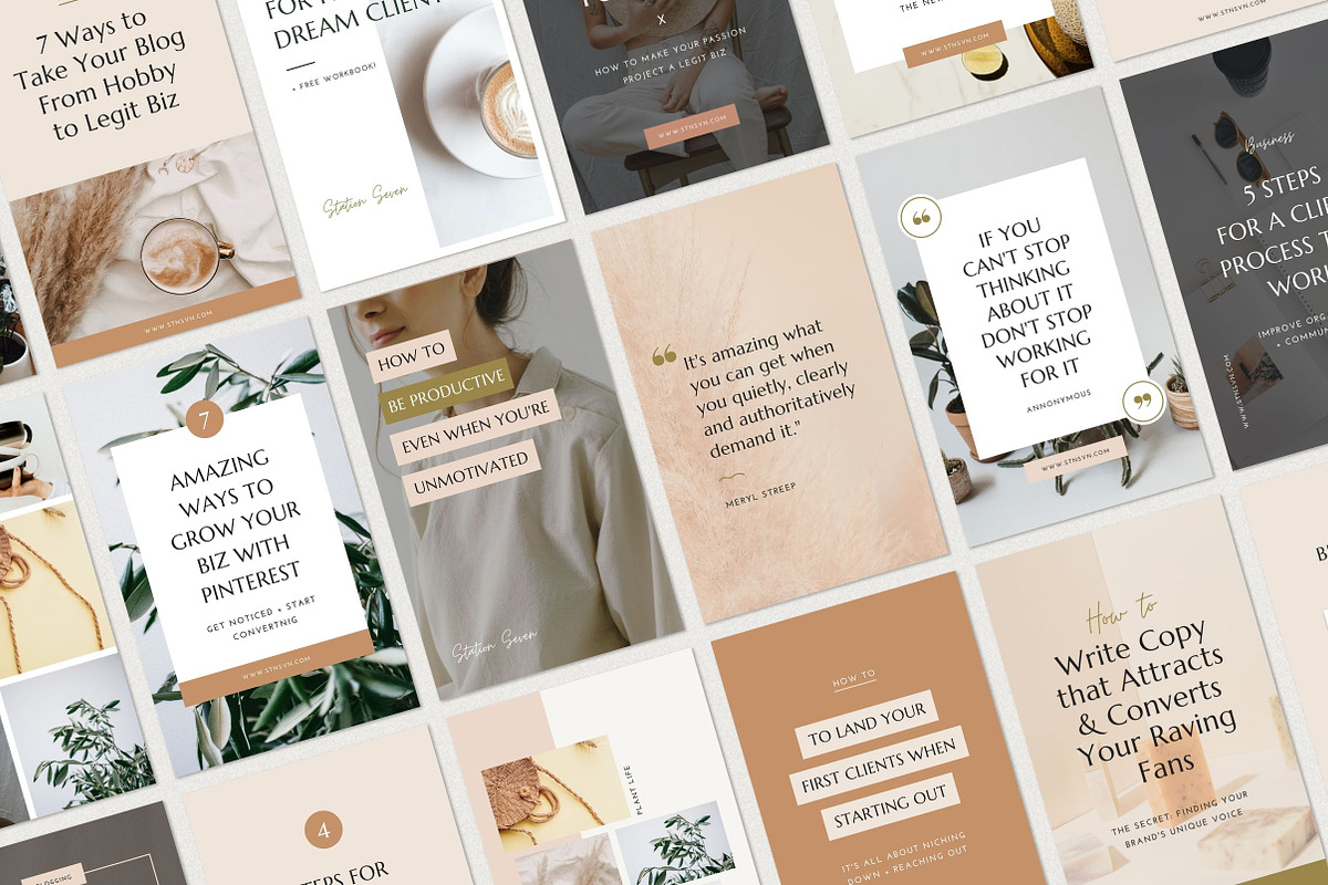 Pinterest Canva Bundle, a Social Media Template by Station Seven (Photo 7 of 11)