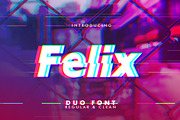 Felix Glitch Duo Font, a Sans Serif Font by khurasan (Thumbnail 1 of 7)