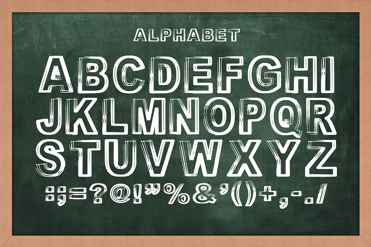 Teacher - Chalk Writing Font Types, a Font by KiddoGlyphs Studio (Photo 3 of 4)