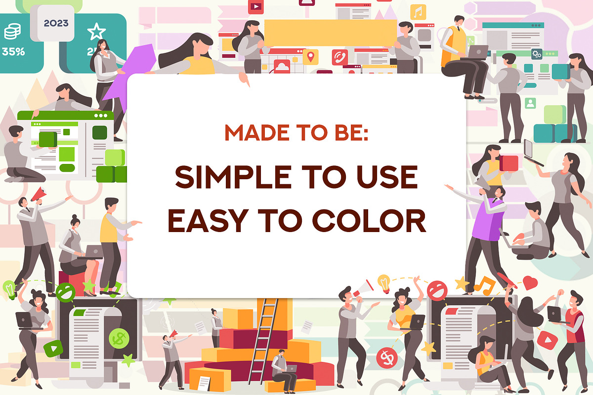 Flatiny Elements for Powerpoint, a Presentation Template by Aurielaki Stock Images (Photo 4 of 6)