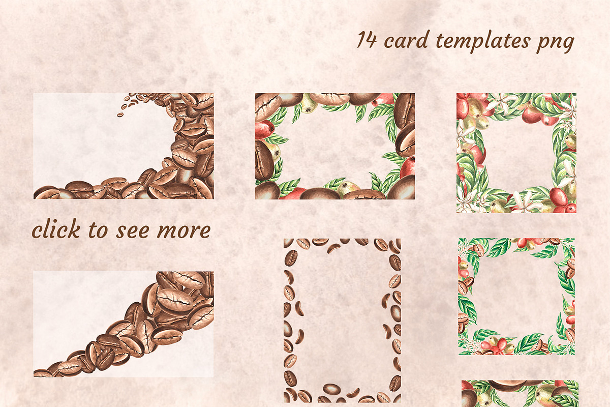 Coffee watercolor clip art set, a Food Illustration by susie-p-art (Photo 7 of 15)