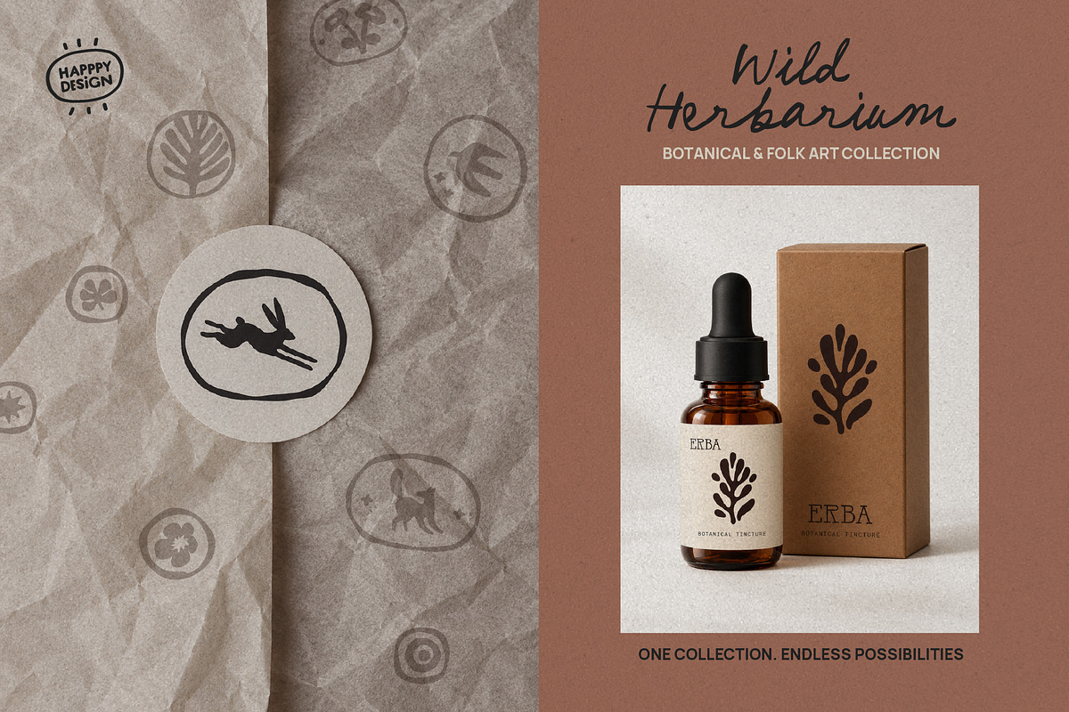 Wild Herbarium — Botanical Folk Art, an Object Illustration by happpydesign (Photo 12 of 14)