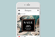 Marble instagram templates, a Social Media Template by annago (Thumbnail 2 of 2)