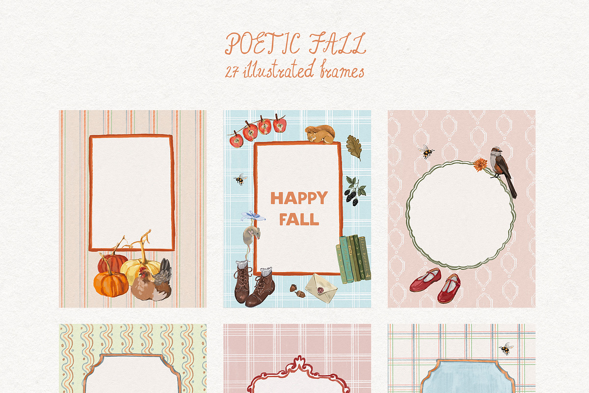 Fall Cottagecore Illustration Frames, a Decorative Illustration by whiteheartdesign (Photo 8 of 19)