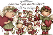 Whimsical Cupid Valentine Clipart, an Illustration by designcity5 (Thumbnail 1 of 5)