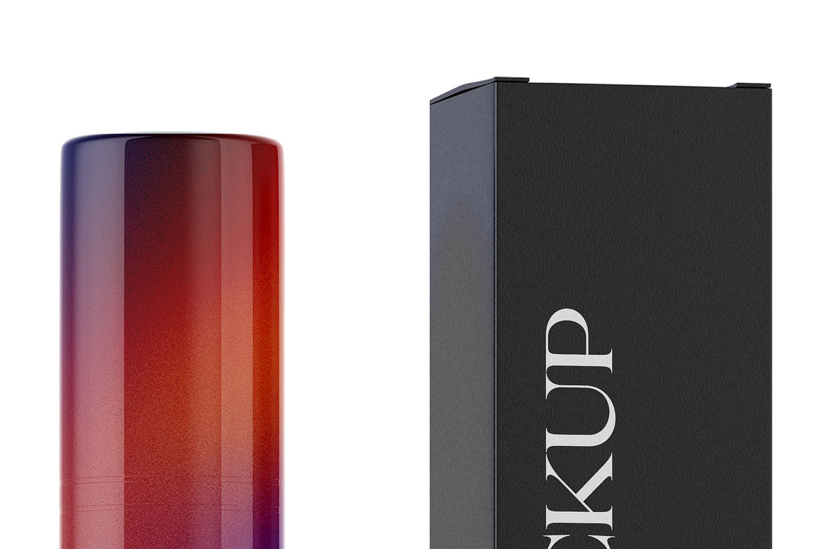 Lipstick Tube with Box Mockup, a Product Mockup by Green Art (Photo 4 of 5)
