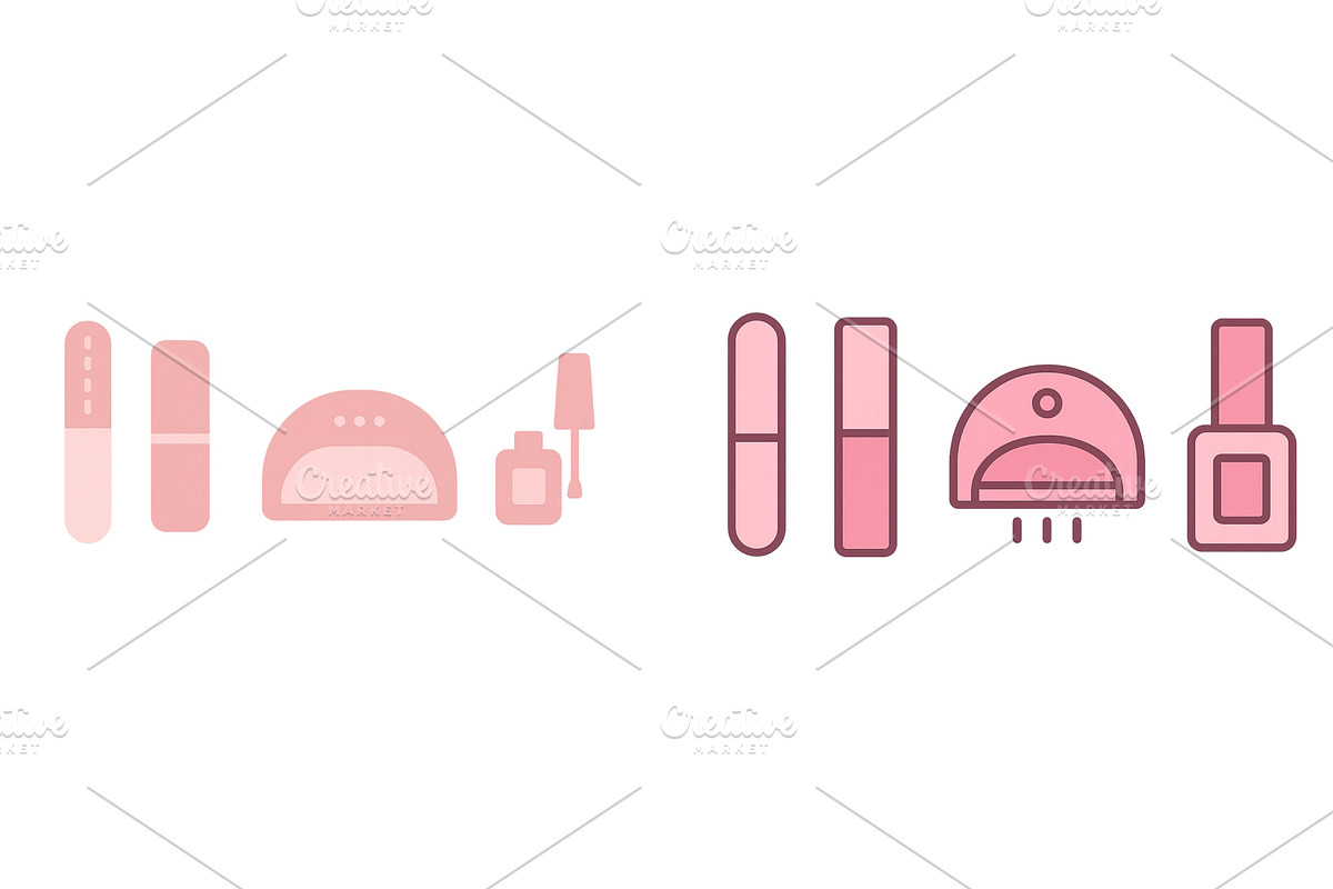 Various nail care tools and products, an Object Illustration by ZinetroN