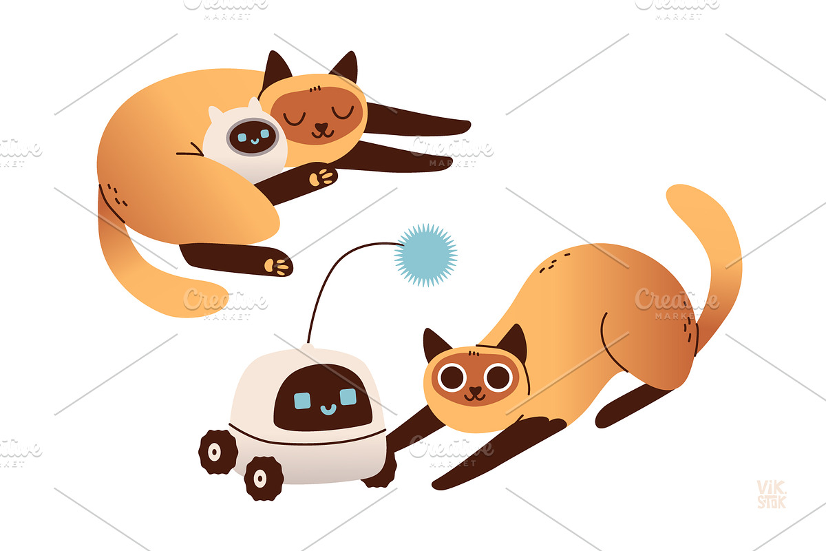 Cats & Gadgets Collection, an Animal Illustration by vik.stock (Photo 5 of 6)