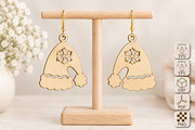 Christmas Santa Hat Earrings SVG, an Object Graphic by Canvas Craft (Thumbnail 1 of 3)