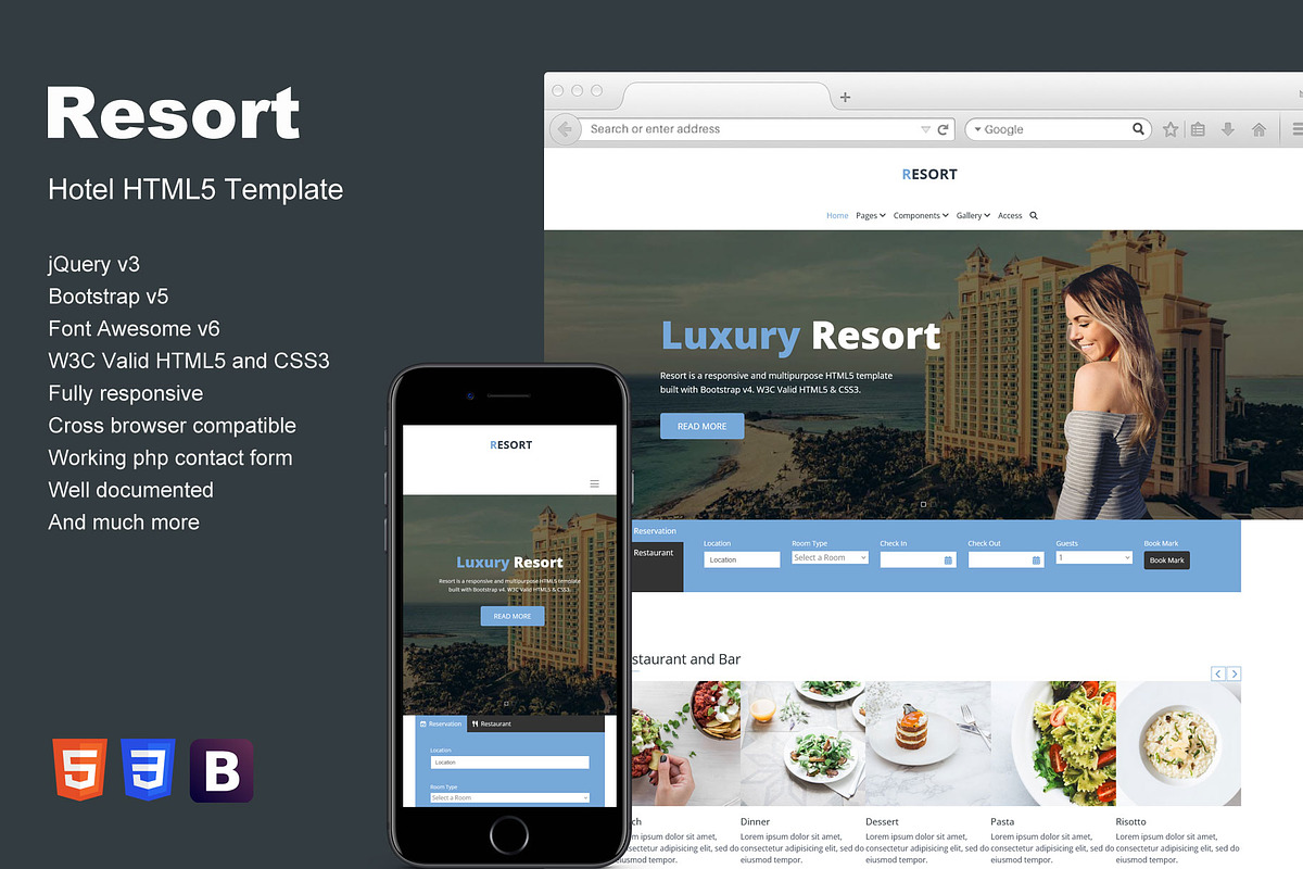 Resort - Hotel HTML5 Template, a HTML Template by ColorsThemes (Photo 1 of 3)