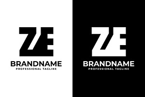 Letters ZE Monogram Logo