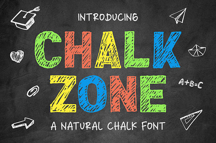 Chalk Zone - a Natural Chalk Font, a Font by Good Java Studio