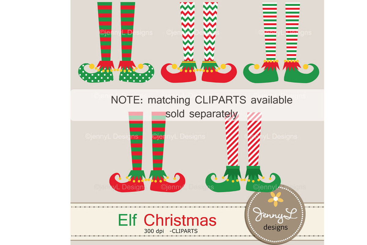 Elf Christmas Digital Papers, a Pattern Graphic by JennyL Designs (Photo 4 of 4)