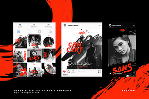 BLACK & RED Social Media Bundle