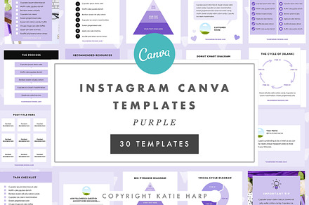 Purple Instagram Canva Templates