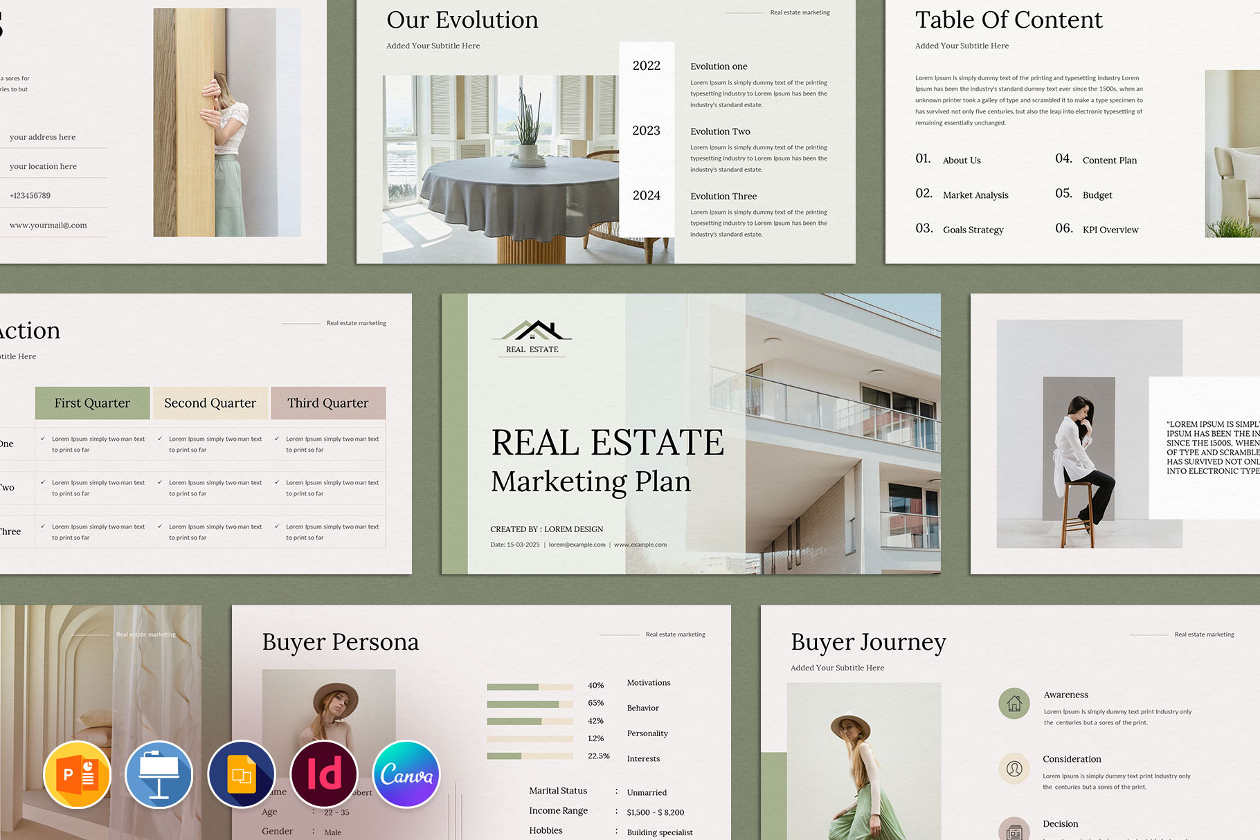 Real Estate Marketing Plan Template, a Presentation Template by ...