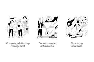 CRM Lead Management Abstract Concept