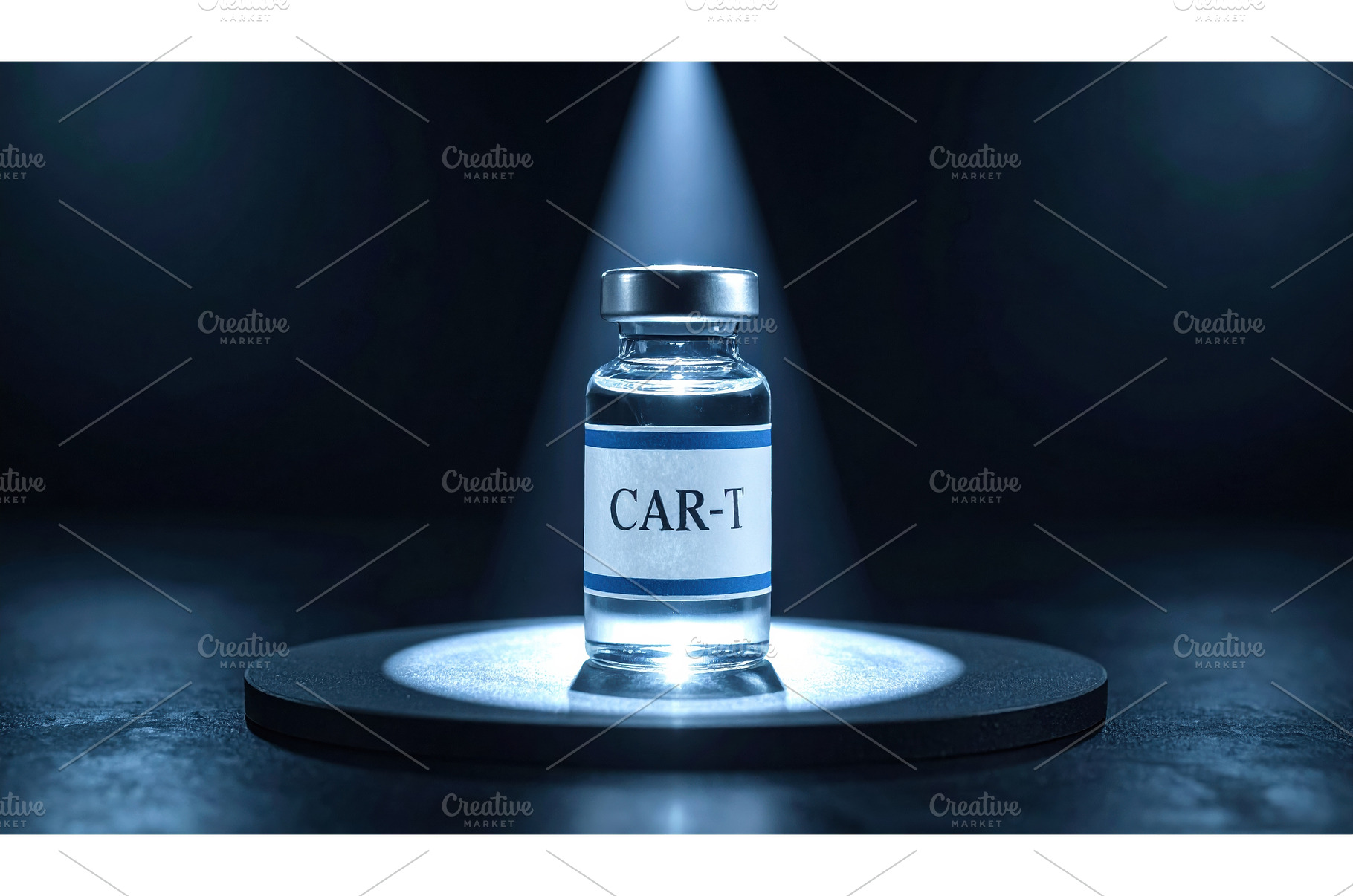 CAR-T cell therapy vial under, a Technology Photo by Igor Tichonow