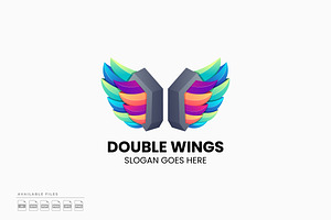 Wings Gradient Colorful Logo, a Branding & Logo Template by Zeer Graphic