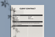 Client Contract - Fillable PDF, a Print Template by Burke Graphic Design (Thumbnail 1 of 2)