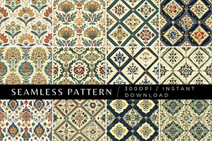 12 Persian Relish Seamless Patterns