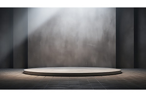 stage gray podium background ai, a Business Photo by pikepicture