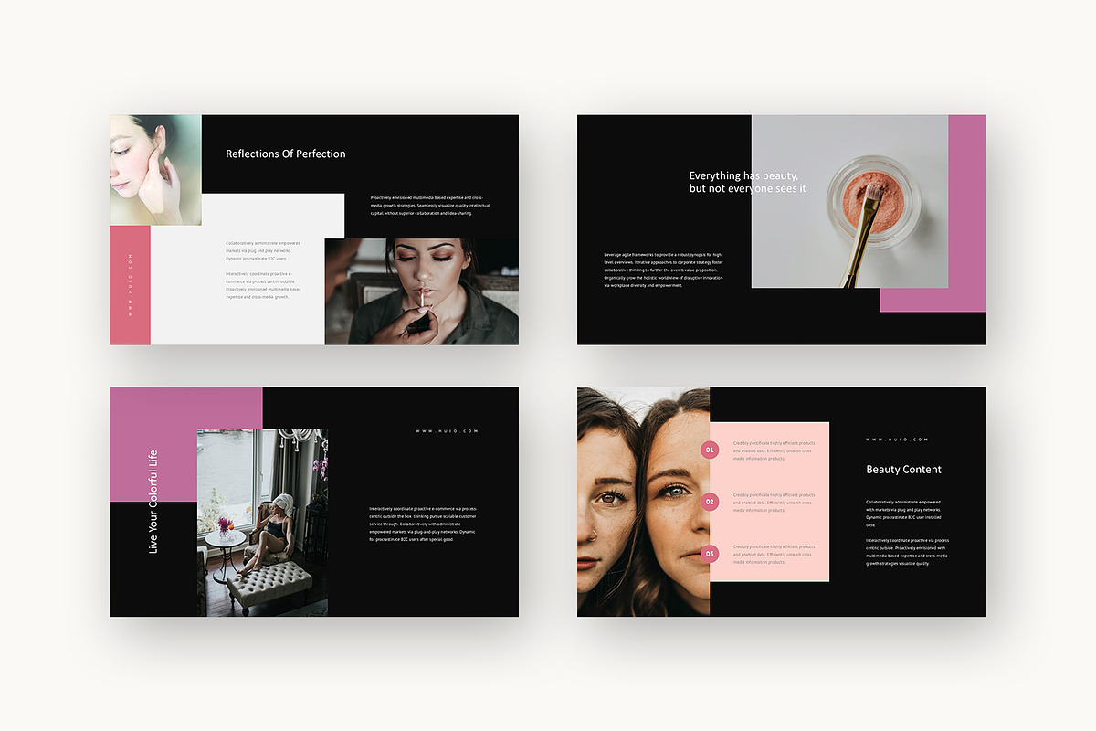 Huio : Beauty Brand Google Slides, a Presentation Template by Punkl Camp (Photo 10 of 16)
