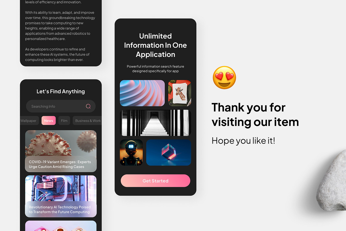 Finden - Find Anything Mobile App, an UI Kit Template by Panen Creative (Photo 3 of 3)