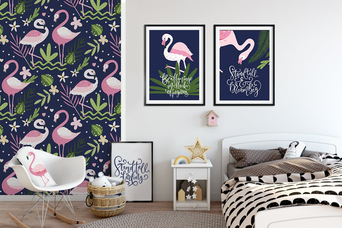 Flamingo Gardens illustration bundle, an Animal Illustration by Red Ink (Photo 12 of 12)