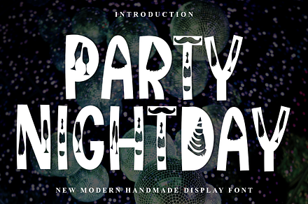 Party Nightday, a Sans Serif Font by FreshTypeINK