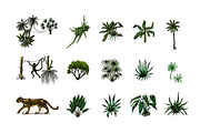 Tropical trees and plants. Jungle, a Decorative Illustration by Arthur Balitskiy (Thumbnail 4 of 4)