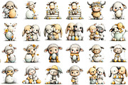 Fluffy Bunny Lamb Easter Clipart, an Illustration by Sublimation Artist (Thumbnail 2 of 7)