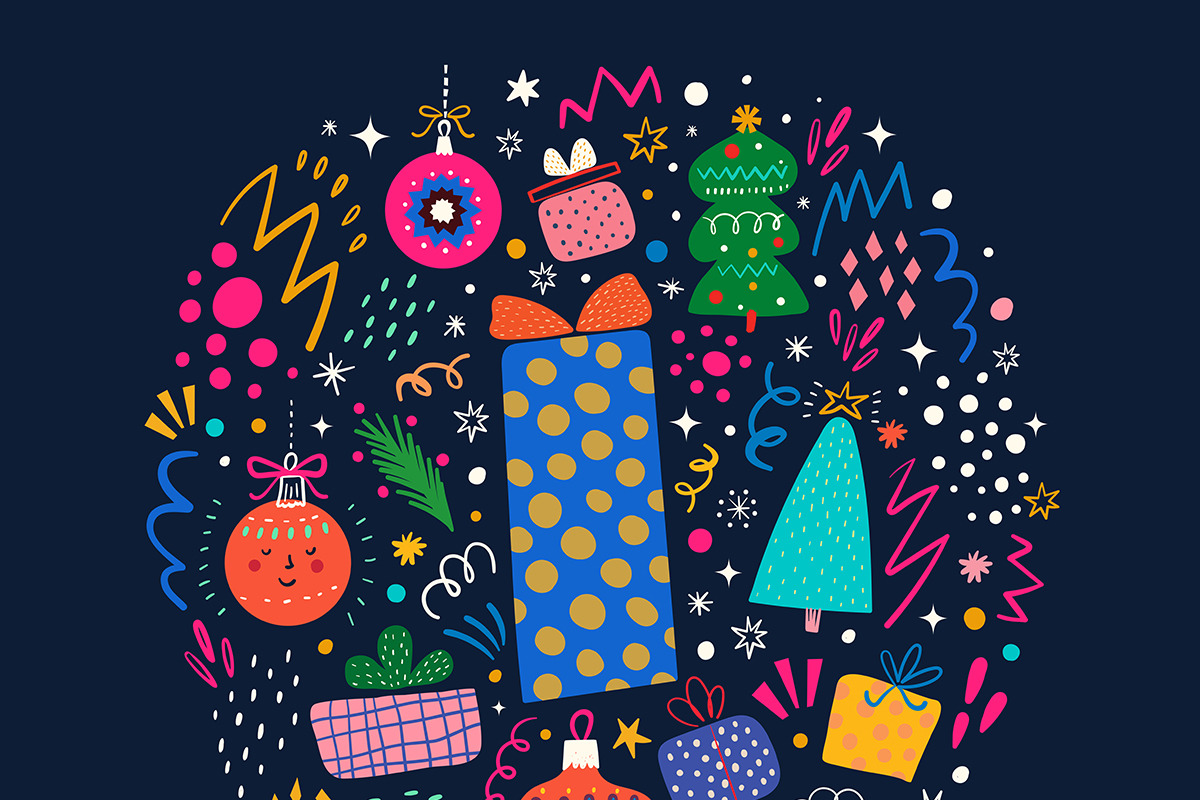 Cristmas holiday set, a Seasonal Illustration by MoleskoStudio (Photo 9 of 18)
