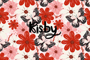 Christmas Floral Seamless Pattern, a Pattern Graphic by KisbyArt (Thumbnail 1 of 3)