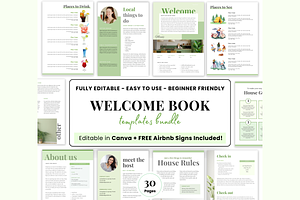 Airbnb Welcome book template, Airbnb