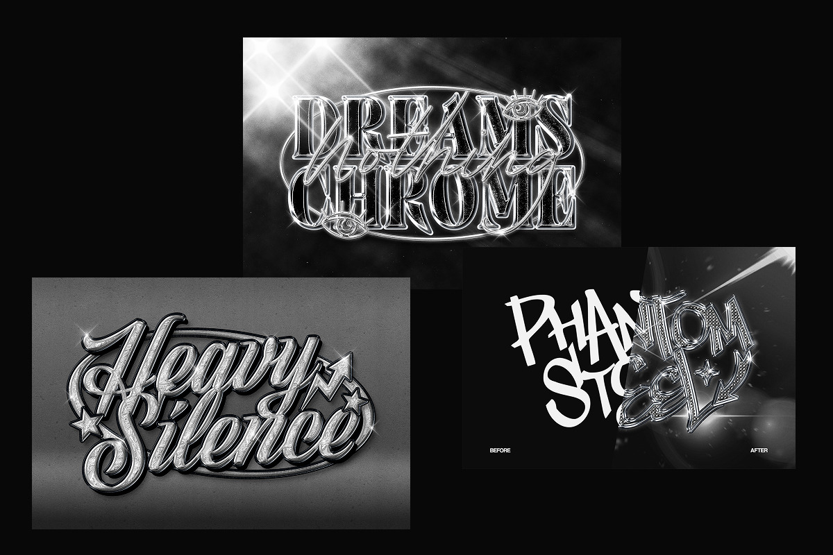 Chrome Silver Metallic Text Effect, a Layer Style Add-On by Matsero (Photo 2 of 4)