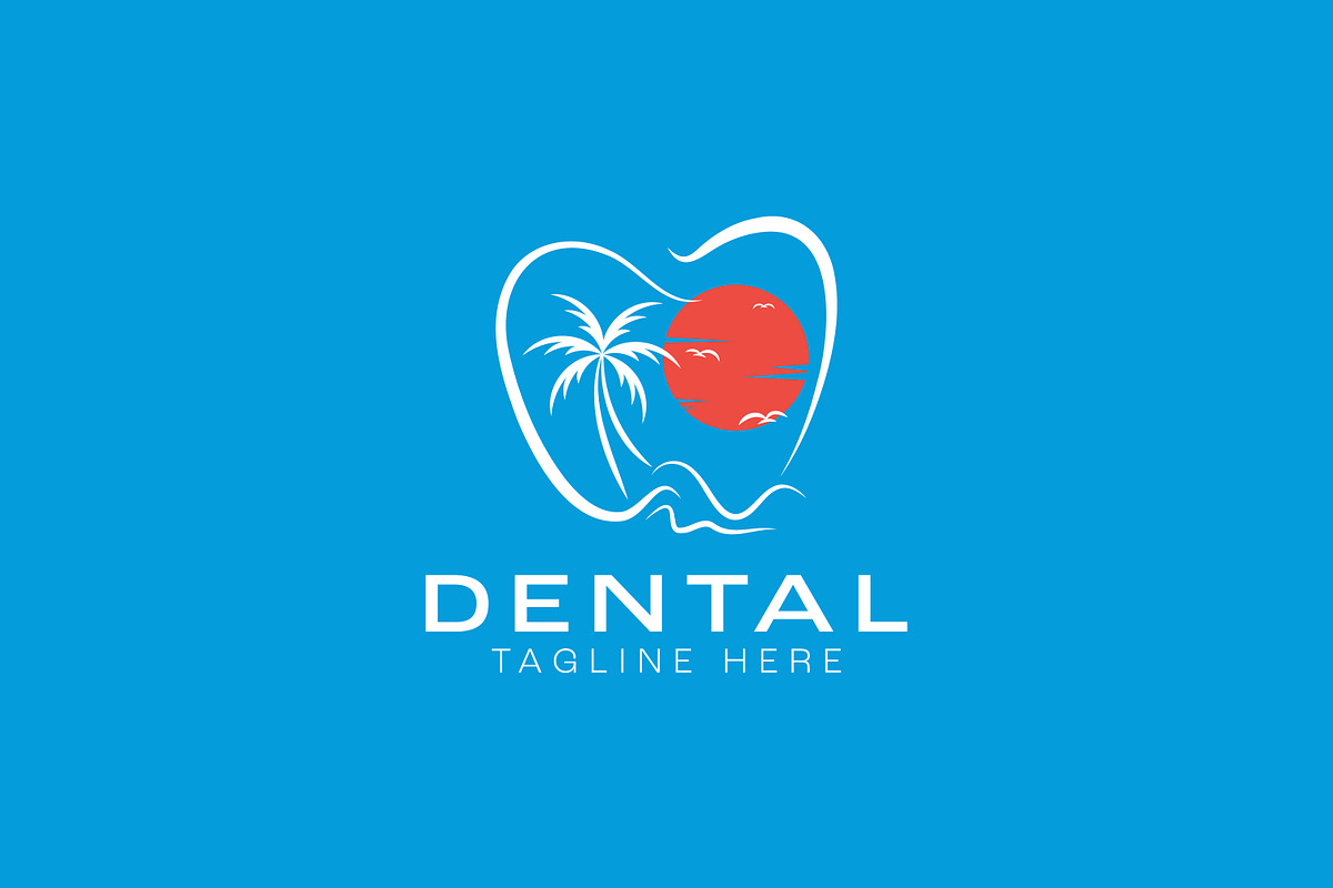 Dental Logo Abstract Sunset Beach, a Branding & Logo Template by Signatoro (Photo 3 of 3)